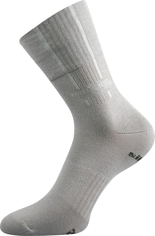 MISSION zdravotní antibakteriální sportovní ponožky se stříbrem VoXX 47-50 sv. šedá