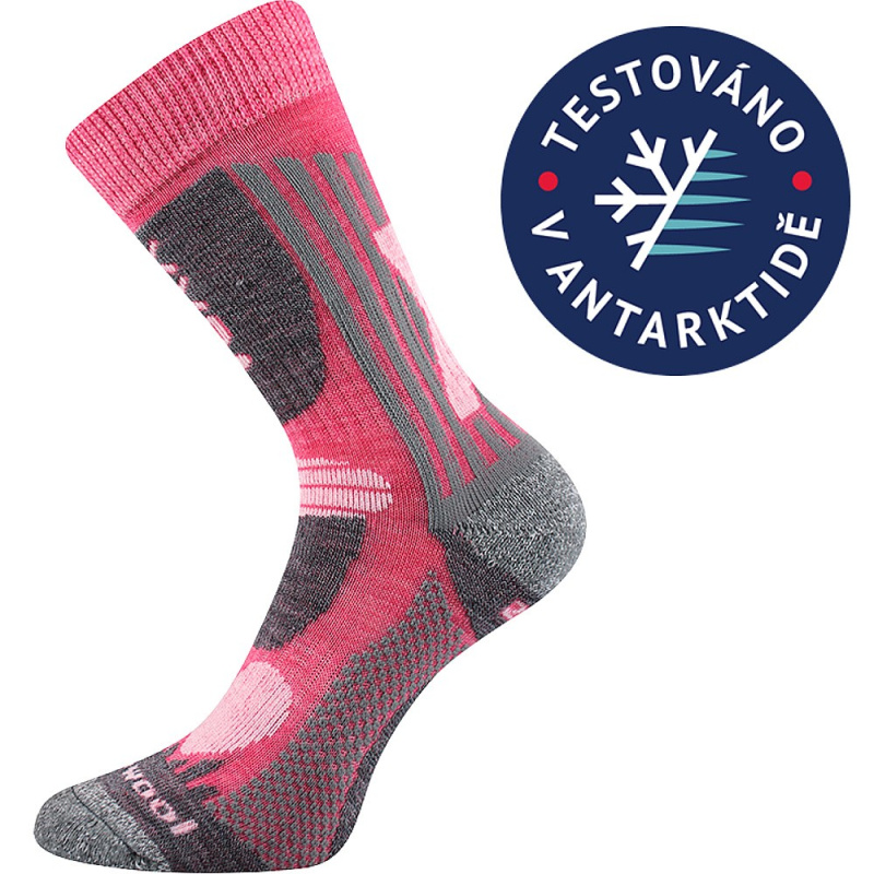 VISION dětské froté antibakteriální merino ponožky VoXX 20-24 růžová