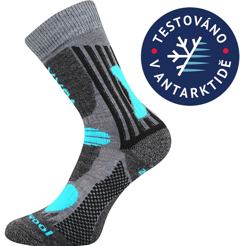 VISION dětské froté antibakteriální merino ponožky VoXX 35-38 sv. šedá