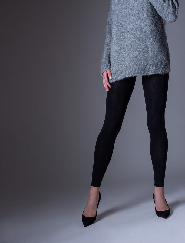 WINTER LEGGINS 200 DEN extra silné punčochové legíny Lady B černá S