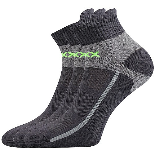 GLOWING kotníčkové sportovní ponožky VoXX 35-38 tm. šedá