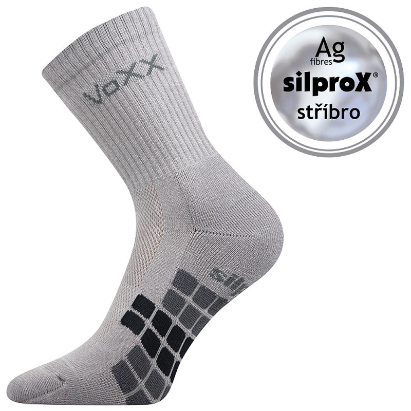 RAPTOR sportovní antibakteriální ponožky se stříbrem VoXX 39-42 bílá
