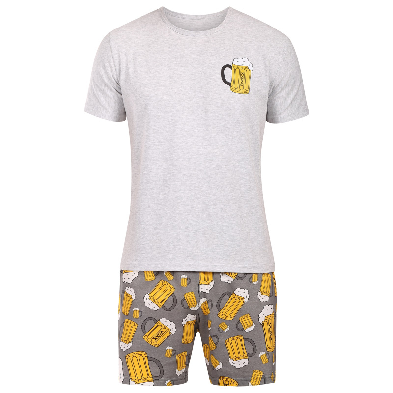 Pánské pyžamo Lonka vícebarevné (Koffing velké pivo/tisk) M