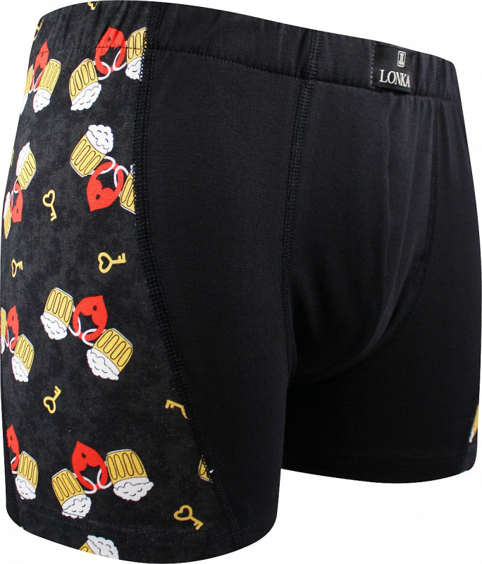 KAMIL image pánské elastické boxerky - LOVE černá XXL