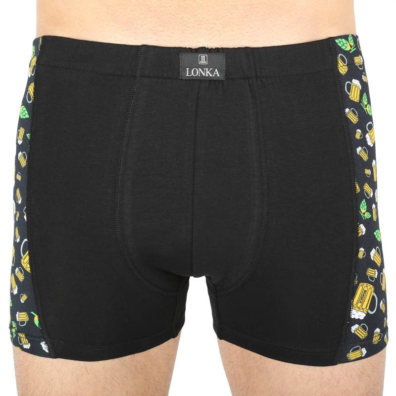 Pánské boxerky Lonka černé (Kamil pivo malé) M, trenky / trenýrky
