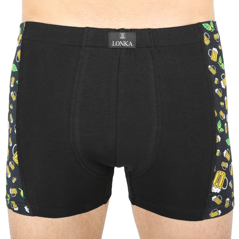 Pánské boxerky Lonka černé (Kamil pivo malé) M, trenky / trenýrky