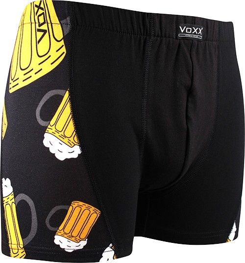KAMIL PIVO pánské barevné elastické boxerky VoXX černá / černá L