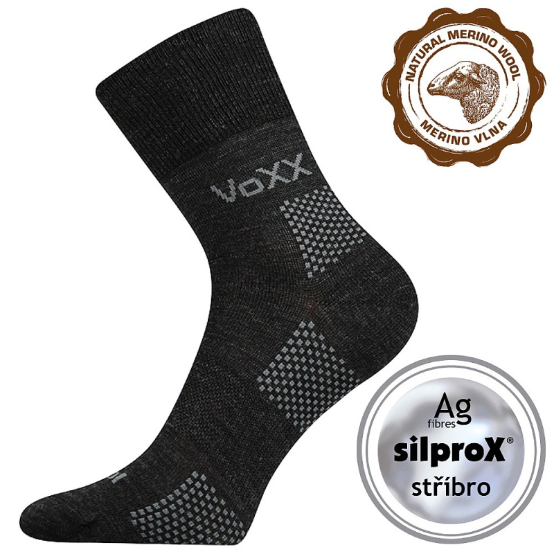 ORIONIS antibakteriální merino ponožky se stříbrem VoXX 35-38 tm. šedá