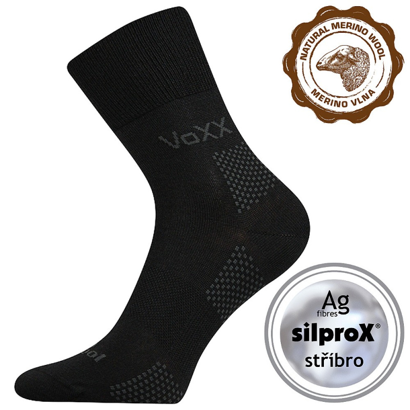 ORIONIS antibakteriální merino ponožky se stříbrem VoXX 39-42 černá