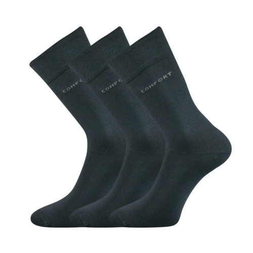 COMFORT BOMA pánské společenské jednobarevné ponožky 47-50 tm. šedá