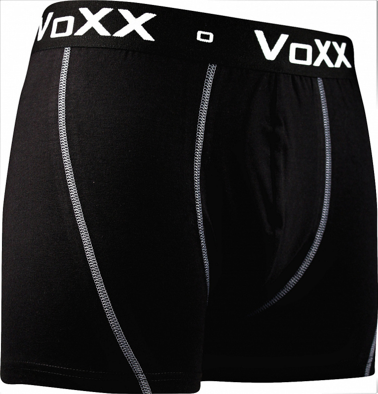 KVIDO II pánské bavlněné elastické boxerky VoXX černá L