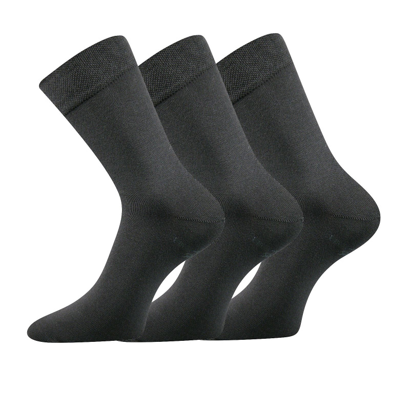 3PACK ponožky Lonka tmavě šedé (Bioban) S