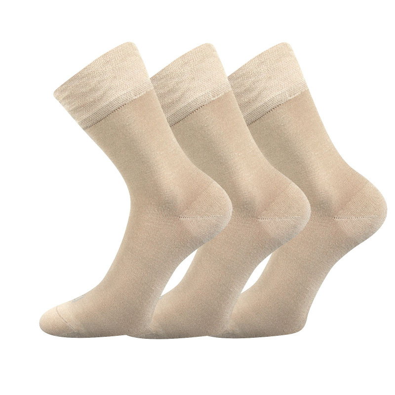 3PACK ponožky Lonka bambusové béžové (Deli) S