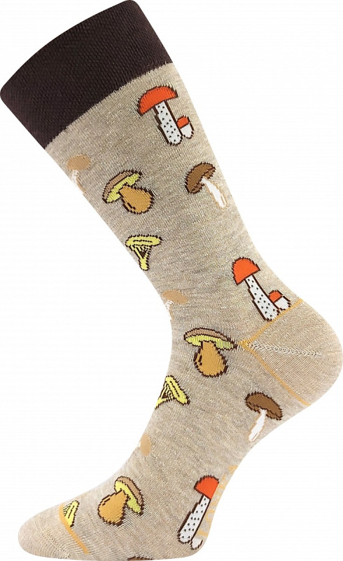 WOODOO barevné ponožky Lonka - HOUBY - 1 pár EXTRA 39-42