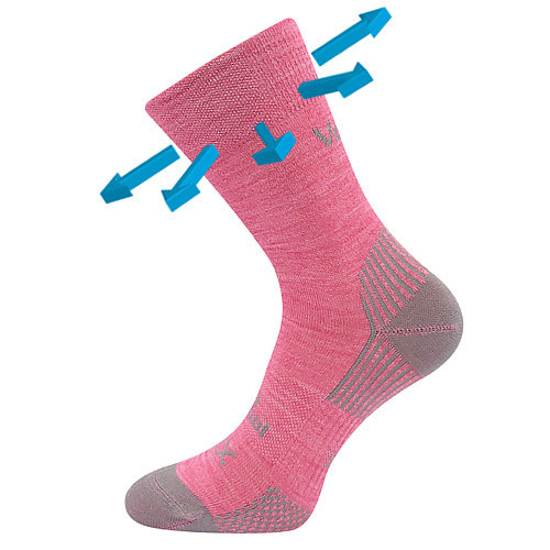 OPTIMUS sportovní merino vlněné ponožky VoXX 35-38 růžová