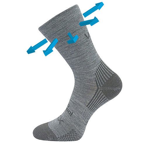 OPTIMUS sportovní merino vlněné ponožky VoXX 35-38 sv. šedá