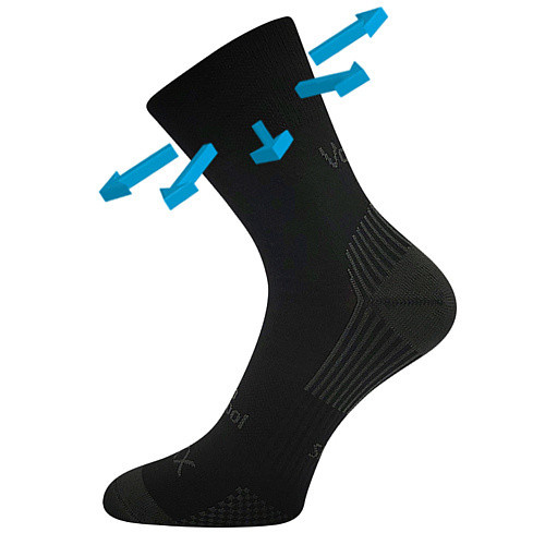 OPTIMUS sportovní merino vlněné ponožky VoXX 35-38 černá