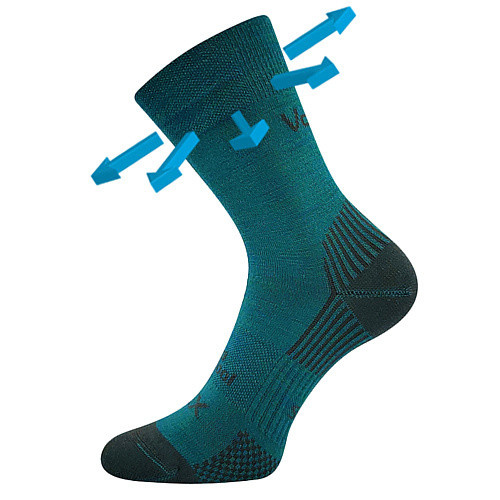 OPTIMUS sportovní merino vlněné ponožky VoXX 39-42 modrá / zelená
