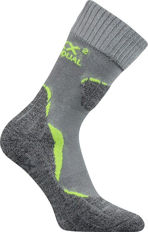 DUALIX merino dvouvrstvé outdoorové ponožky se stříbrem VoXX 39-42 sv. šedá