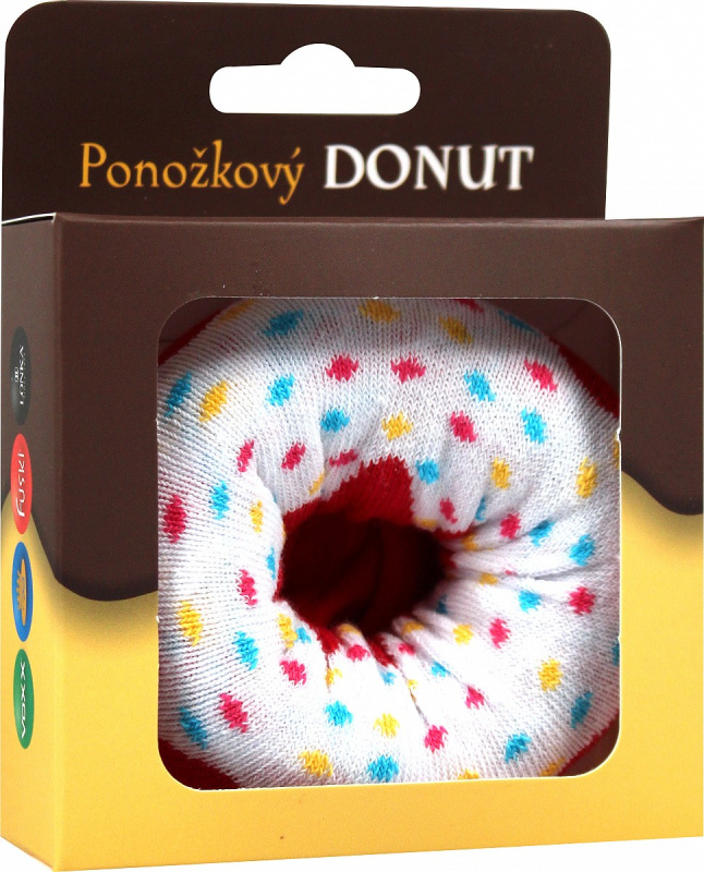 DONUT veselé dárkové ponožky Boma 38-41 bílá