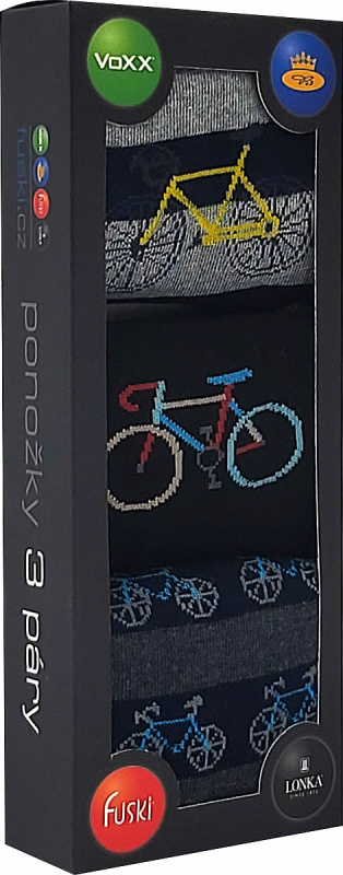 3PACK veselé ponožky Lonka vícebarevné (Debox mix C) M