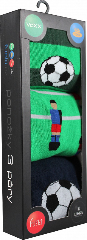 DEBOX barevné vánoční ponožky VoXX - FOTBALISTA 39-42
