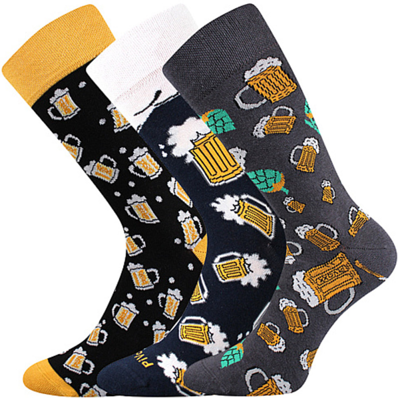 DEBOX barevné vánoční ponožky VoXX - PŮLLITR 39-42