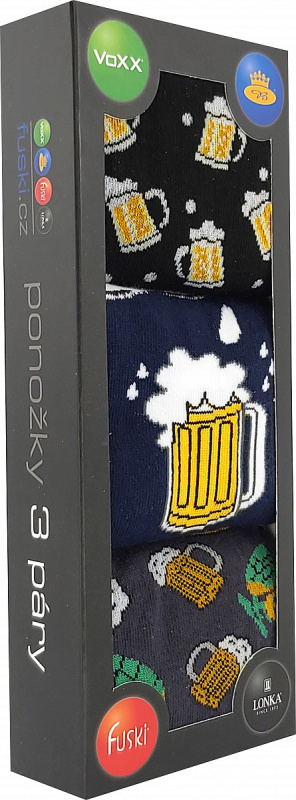 DEBOX barevné vánoční ponožky VoXX - PŮLLITR 39-42