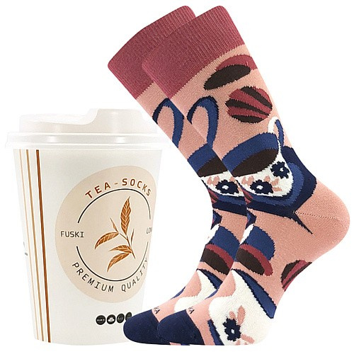 TEA SOCKS veselé ponožky Lonka 38-41 vzor 01