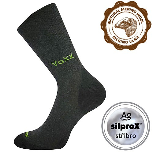 IRIZAR sportovní vlněné merino ponožky VoXX 35-38 tm. šedá