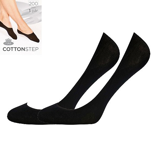 COTTON step 200 DEN punčochové ťapky Lady B 39-42 černá