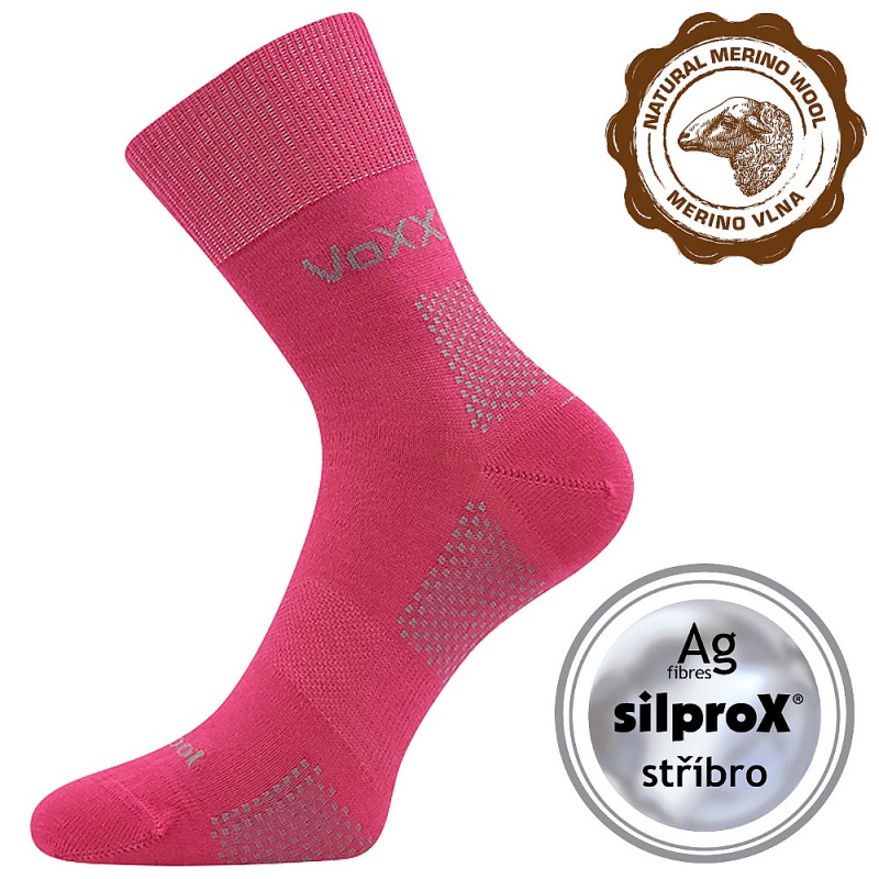 ORIONIS antibakteriální merino ponožky se stříbrem VoXX 35-38 fuchsia