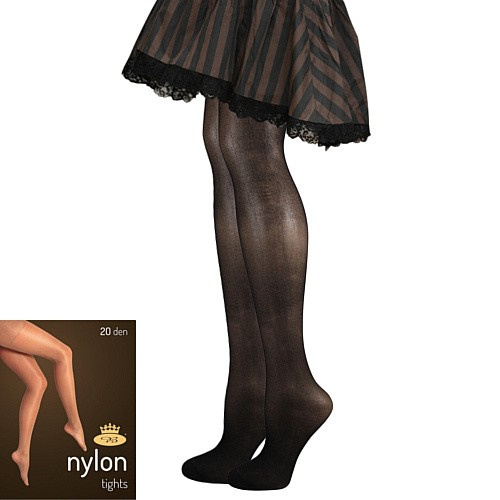 NYLON tights 20 DEN punčochové kalhoty Lady B černá XXL