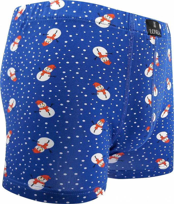 KEVIN IMAGE pánské elastické boxerky - SNĚHULÁCI XXL