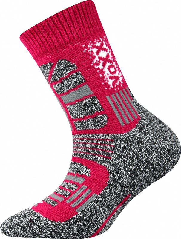 TRACTION dětské extra teplé zimní froté ponožky VoXX 30-34 magenta