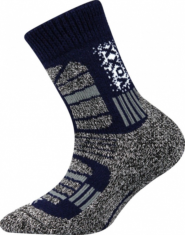 TRACTION dětské extra teplé zimní froté ponožky VoXX 30-34 tm. modrá