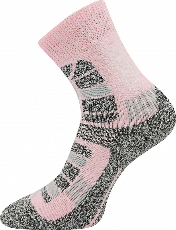 TRACTION dětské extra teplé zimní froté ponožky VoXX 35-38 růžová