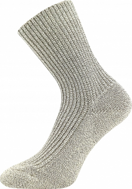 KLEŤ teplé žebrované ponožky se zdravotním lemem Boma 41-42 natural