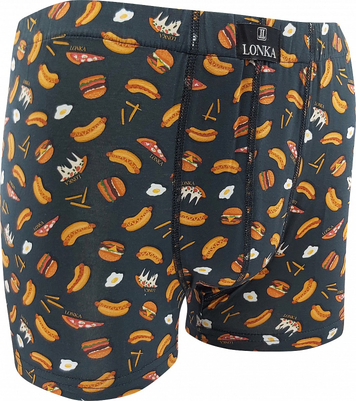 KEVIN IMAGE pánské elastické boxerky - FASTFOOD II 3XL