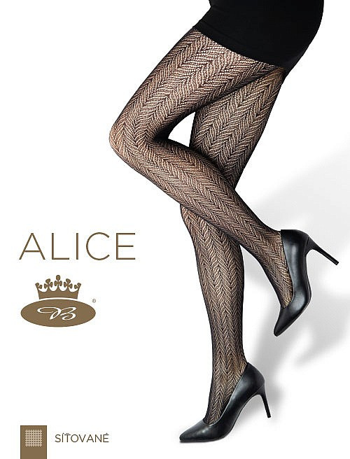 ALICE síťované punčochové kalhoty Lady B S / M