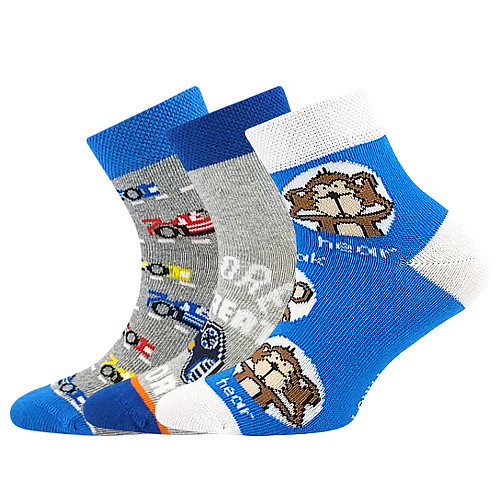 3PACK dětské ponožky Lonka vícebarevné (Dedotik - Mix G) 35/38