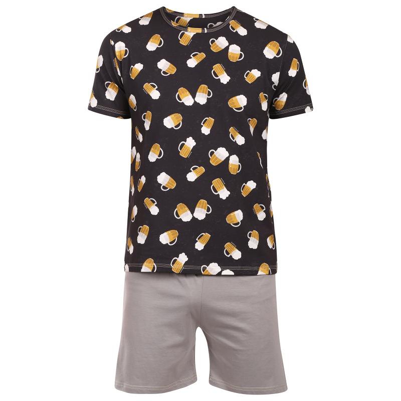 Pánské pyžamo Lonka vícebarevné (Koffing pivo/půllitry) XL