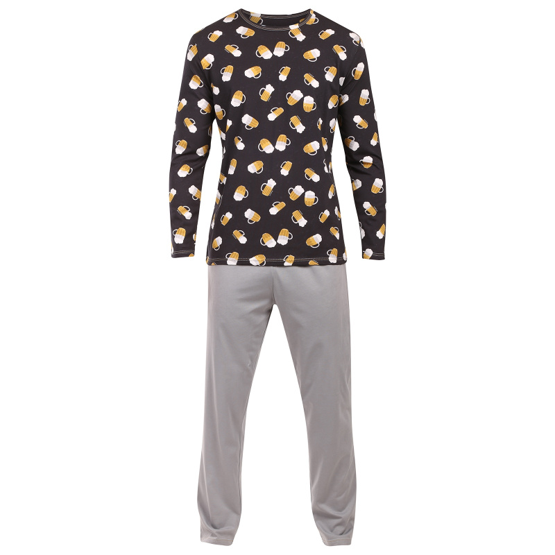 Pánské pyžamo Lonka vícebarevné (Lopping pivo/půllitry) 3XL