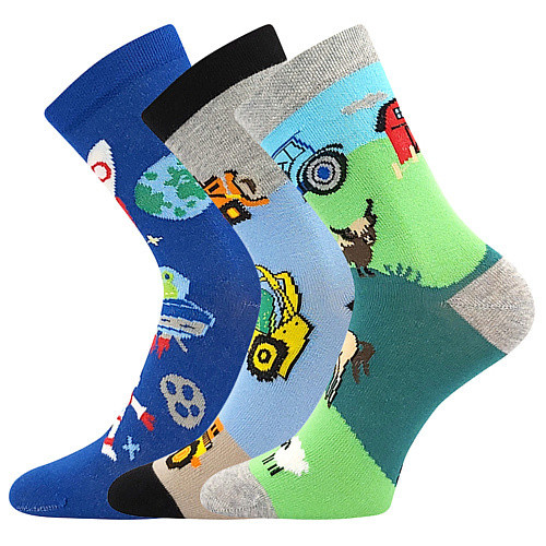 3PACK dětské ponožky Boma vícebarevné (057-21-43 16/XVI-mix-B) 20/24