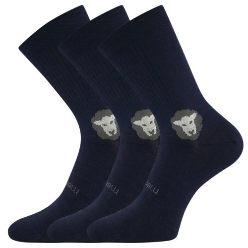 3PACK ponožky VoXX merino modré (Barefootan merino-blue) S