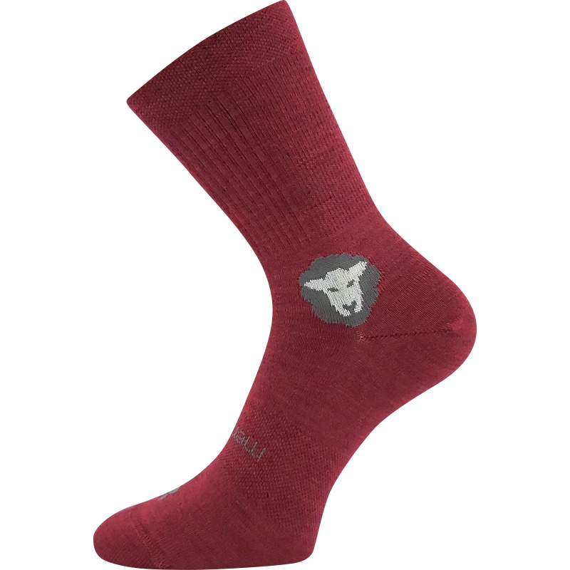BAREFOOTAN MERINO sportovní vlněné barefootové ponožky VoXX 39-42 vínová