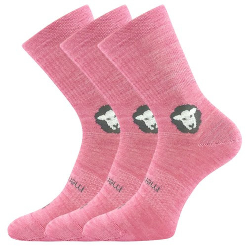 3PACK dětské ponožky Voxx merino růžové (Barefootik merino-pink) 20/24