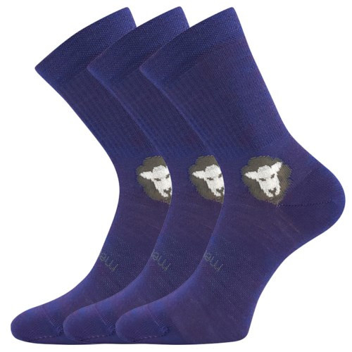 3PACK dětské ponožky Voxx merino fialové (Barefootik merino-purple) 25/29
