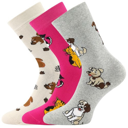3PACK dětské ponožky Boma vícebarevné (Sibiř 08 - mix B) 30/34