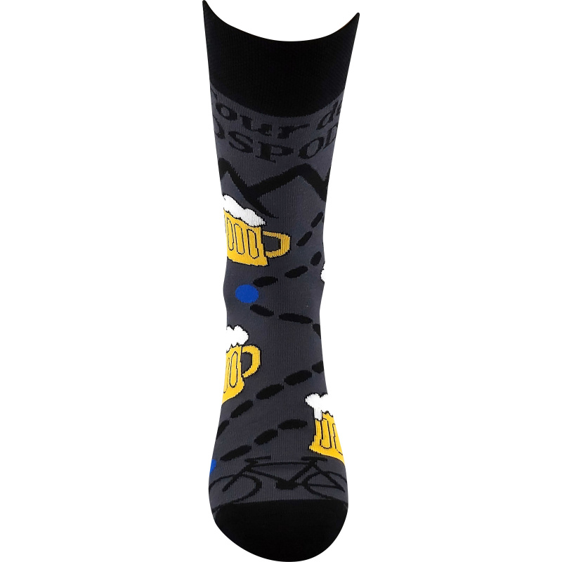 LETOUR veselé pivní ponožky VoXX - DESIGN 1 39-42 tm. šedá